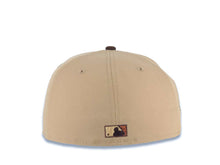 Load image into Gallery viewer, San Diego Padres New Era MLB 59FIFTY 5950 Fitted Cap Hat Khaki Crown Brown Visor Metallic Brown Swinging Friar Logo 40th Anniversary Side Patch
