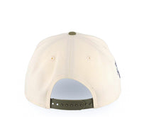 Load image into Gallery viewer, New York Yankees New Era MLB 9FORTY 940 Adjustable A-Frame Cap Hat Cream Crown Olive Green Visor Olive Green Logo 2000 World Series Side Patch
