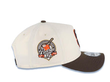 Load image into Gallery viewer, San Diego Padres New Era MLB 9FORTY 940 Adjustable A-Frame Cap Hat Cream Crown Brown Visor Brown/Orange Logo 40th Anniversary Side Patch Green UV
