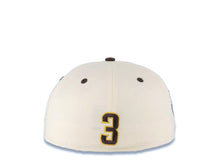 Load image into Gallery viewer, San Diego Padres New Era MLB 59FIFTY 5950 Fitted Jack Murphy Cap Hat Cream Crown Brown Visor Brown/Yellow Logo 2024 All Star Game Side Patch
