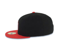 Load image into Gallery viewer, San Diego Padres New Era MLB 59FIFTY 5950 Fitted Cap Hat Black Crown Red Visor White/Red Logo 1992 All-Star Game Side Patch
