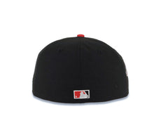 Load image into Gallery viewer, San Diego Padres New Era MLB 59FIFTY 5950 Fitted Cap Hat Black Crown Red Visor White/Red Logo 1992 All-Star Game Side Patch
