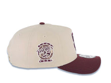 Load image into Gallery viewer, San Diego Padres New Era MLB 9FORTY 940 Adjustable A-Frame Cap Hat Stone Crown Maroon Visor Maroon Logo 25th Anniversary Side Patch
