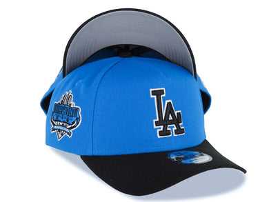 Los Angeles Dodgers New Era MLB 9FORTY 940 Adjustable A-Frame Cap Hat Cardinal Blue Crown Black Visor Black/White Logo Stadium Side Patch