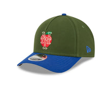 Load image into Gallery viewer, New York Mets New Era MLB 9FORTY 940 M-Crown Adjustable A-Frame Cap Hat Dark Green Crown Royal Blue Visor White with Apple Logo

