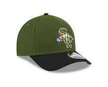 Load image into Gallery viewer, Chicago White Sox New Era MLB 9FORTY 940 M-Crown Adjustable A-Frame Cap Hat Dark Green Crown Black Visor Team Color Logo
