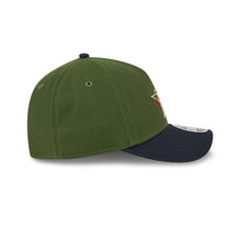 Load image into Gallery viewer, Houston Astros New Era MLB 9FORTY 940 M-Crown Adjustable A-Frame Cap Hat Dark Green Crown Navy Blue Visor White/Orange Logo
