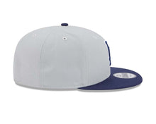 Load image into Gallery viewer, Los Angeles Dodgers New Era MLB 9FIFTY 950 Snapback Cap Hat Gray Crown Navy Blue Visor Navy Blue/White Logo (2-Tone Color Pack)

