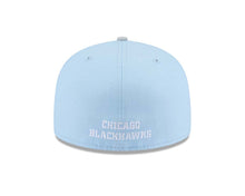 Load image into Gallery viewer, Chicago Blackhawks New Era NHL 59FIFTY 5950 Fitted Cap Hat Light Blue Crown Dark Gray Visor Dark Gray/Gray Logo (2-Tone Color Pack)
