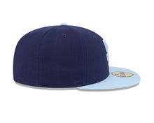 Load image into Gallery viewer, San Diego Padres New Era MLB 59FIFTY 5950 Fitted Cap Hat Navy Blue Crown Light Blue Visor Light Blue/White Logo (2-Tone Color Pack)
