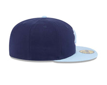 Load image into Gallery viewer, New York Yankees New Era MLB 59FIFTY 5950 Fitted Cap Hat Navy Blue Crown Light Blue Visor Light Blue/White Logo (2-Tone Color Pack)
