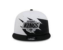 Load image into Gallery viewer, Los Angeles Kings New Era NHL 9FIFTY 950 Snapback Jagged Cap Hat White/Black Crown Black Visor Team Color Logo
