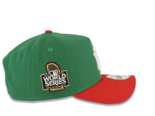 Load image into Gallery viewer, New York Yankees New Era MLB 9FORTY 940 Adjustable A-Frame Cap Hat Green Crown Red Visor White Logo 2024 World Series Side Patch

