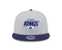 Load image into Gallery viewer, Los Angeles Kings New Era NHL 9FIFTY 950 Snapback Cap Hat Gray Crown Navy Blue Visor Navy Blue/Gray Logo (2-Tone Color Pack)
