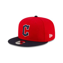 Load image into Gallery viewer, Cleveland Guardians New Era 9FIFTY 950 Snapback Cap Hat Red Crown Navy Blue Visor Navy/White C Logo
