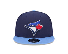 Load image into Gallery viewer, Toronto Blue Jays New Era MLB 9FIFTY 950 Snapback Cap Hat Navy Blue Crown Sky Blue Visor Team Color Logo
