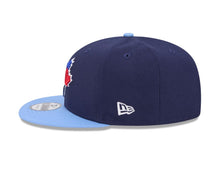 Load image into Gallery viewer, Toronto Blue Jays New Era MLB 9FIFTY 950 Snapback Cap Hat Navy Blue Crown Sky Blue Visor Team Color Logo
