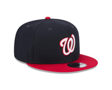 Load image into Gallery viewer, Washington Nationals New Era MLB 9FIFTY 950 Snapback Cap Hat Navy Blue Crown Red Visor Team Color Logo
