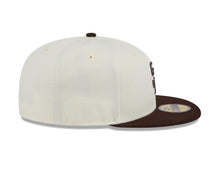 Load image into Gallery viewer, San Diego Padres New Era MLB 59FIFTY 5950 Fitted Cap Hat Cream Crown Brown Visor Brown Logo
