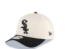 Load image into Gallery viewer, Chicago White Sox New Era MLB 9FORTY 940 Adjustable A-Frame Cap Hat Cream Crown Black Visor Black Logo 2005 World Series Side Patch
