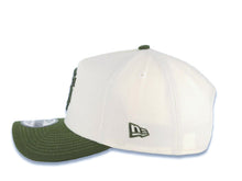 Load image into Gallery viewer, San Francisco Giants New Era 9FORTY 940 Adjustable A-Frame Cap Hat Cream Crown Olive Green Visor Olive Green Logo 2014 World Champions Side Patch
