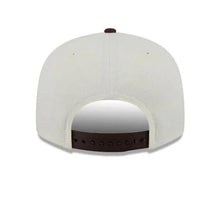 Load image into Gallery viewer, San Diego Padres New Era MLB 9FIFTY 950 Snapback Archive Cap Hat Cream Crown Brown Visor Team Color Text/Script Logo
