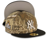Load image into Gallery viewer, New York Yankees New Era MLB 59FIFTY 5950 Fitted Cap Hat Real Tree Edge Camo Crown Black Visor White/Black Logo 2024 World Series Side Patch
