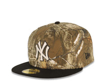 Load image into Gallery viewer, New York Yankees New Era MLB 59FIFTY 5950 Fitted Cap Hat Real Tree Edge Camo Crown Black Visor White/Black Logo 2024 World Series Side Patch

