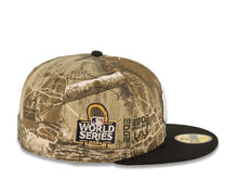 Load image into Gallery viewer, New York Yankees New Era MLB 59FIFTY 5950 Fitted Cap Hat Real Tree Edge Camo Crown Black Visor White/Black Logo 2024 World Series Side Patch
