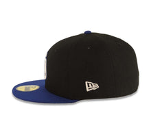 Load image into Gallery viewer, San Diego Padres New Era MLB 59FIFTY 5950 Fitted Cap Hat Black Crown Royal Blue Visor White/Blue Logo 25th Anniversary Side Patch Gray UV
