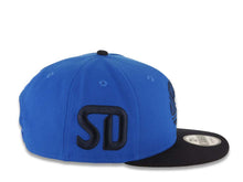 Load image into Gallery viewer, San Diego FC New Era MLS 9FIFTY 950 Snapback Cap Hat Navy Blue Crown Black Visor Black/White Logo Gray UV
