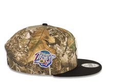 Load image into Gallery viewer, San Diego Padres New Era MLB 9FIFTY 950 Snapback Cap Hat Real Tree Edge Camo Crown Black Visor White/Black Logo 1998 World Series Side Patch
