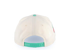 Load image into Gallery viewer, San Diego Padres New Era MLB 9FORTY 940 Adjustable A-Frame Cap Hat Cream Crown Light Teal Visor Magenta/Yellow Logo 1992 All-Star Game Side Patch
