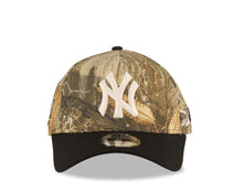 Load image into Gallery viewer, New York Yankees New Era MLB 9FORTY 940 Adjustable A-Frame Cap Hat Real Tree Edge Camo Crown Black Visor White Logo 2024 World Series Side Patch
