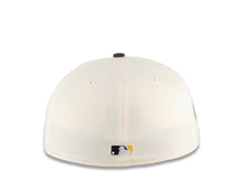 Load image into Gallery viewer, San Diego Padres New Era MLB 59FIFTY 5950 Fitted Cap Hat Cream Crown Brown Visor Yellow/Black Logo Yu Darvish 11 Side Patch
