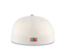 Load image into Gallery viewer, San Diego Padres New Era MLB 59FIFTY 5950 Fitted Cap Hat White Crown Light Teal Visor Magenta/Teal Logo 20th Anniversary Petco Park Side Patch Gray UV
