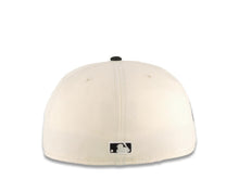 Load image into Gallery viewer, San Diego Padres New Era MLB 59FIFTY 5950 Fitted Cap Hat Cream Crown Black Visor Black Logo Yu Darvish #11 Side Patch Gray UV
