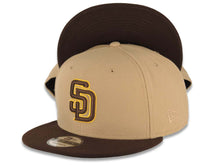 Load image into Gallery viewer, San Diego Padres New Era MLB 9FIFTY 950 Snapback Cap Hat Khaki Crown Brown Visor Brown/Yellow Logo Brown UV
