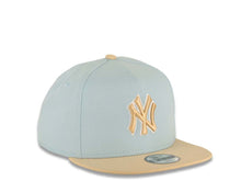 Load image into Gallery viewer, (Youth) New York Yankees New Era MLB 9FIFTY 950 Kid A-Frame Snapback Cap Hat Aqua Crown Khaki Visor Khaki/White Logo Gray UV
