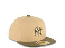 Load image into Gallery viewer, (Youth) New York Yankees New Era MLB 59FIFTY 5950 Kid Fitted Cap Hat Khaki Crown Olive Green Visor Olive Green/White Logo Gray UV
