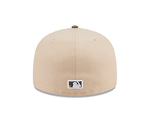 Load image into Gallery viewer, San Diego Padres New Era MLB 59FIFTY 5950 Fitted A-Frame Cap Hat Light Khaki Crown Olive Green Visor Green/White Logo (2-Tone Color Pack)
