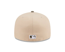 Load image into Gallery viewer, New York Yankees New Era MLB 59FIFTY 5950 Fitted A-Frame Cap Hat Light Khaki Crown Olive Green Visor Green/White Logo (2-Tone Color Pack)
