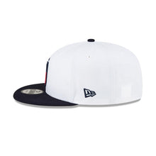 Load image into Gallery viewer, United States USA Soccer New Era FIFA 9FIFTY 950 Snapback Cap Hat White Crown Navy Blue Visor Team Color Logo
