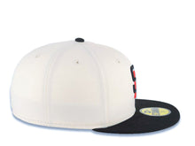 Load image into Gallery viewer, San Diego Padres New Era MLB 59FIFTY 5950 Fitted Cap Hat Cream Crown Black Visor Black/Red Logo Gray UV
