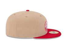 Load image into Gallery viewer, Detroit Red Wings New Era NHL 59FIFTY 5950 Fitted Cap Hat Khaki Crown Red Visor Team Color Logo
