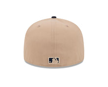 Load image into Gallery viewer, New York Yankees New Era MLB 59FIFTY 5950 Fitted Cap Hat Khaki Crown Navy Blue Visor Navy Blue Logo
