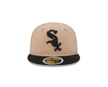 Load image into Gallery viewer, (Youth) Chicago White Sox New Era MLB 59FIFTY 5950 Kid Fitted Cap Hat Khaki Crown Black Visor Black Logo
