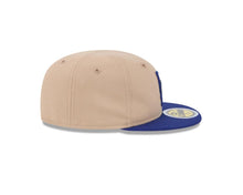 Load image into Gallery viewer, (Youth) Los Angeles Dodgers New Era MLB 59FIFTY 5950 Kid Fitted Cap Hat Khaki Crown Royal Blue Visor Royal Blue Logo
