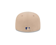 Load image into Gallery viewer, (Youth) Los Angeles Dodgers New Era MLB 59FIFTY 5950 Kid Fitted Cap Hat Khaki Crown Royal Blue Visor Royal Blue Logo
