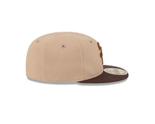Load image into Gallery viewer, (Youth) San Diego Padres New Era MLB 59FIFTY 5950 Kid Fitted Cap Hat Khaki Crown Brown Visor Brown/Orange Cooperstown Logo
